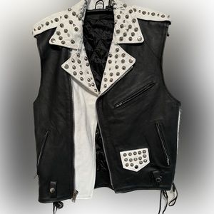 Men’s hand painted punk vest! Oi!